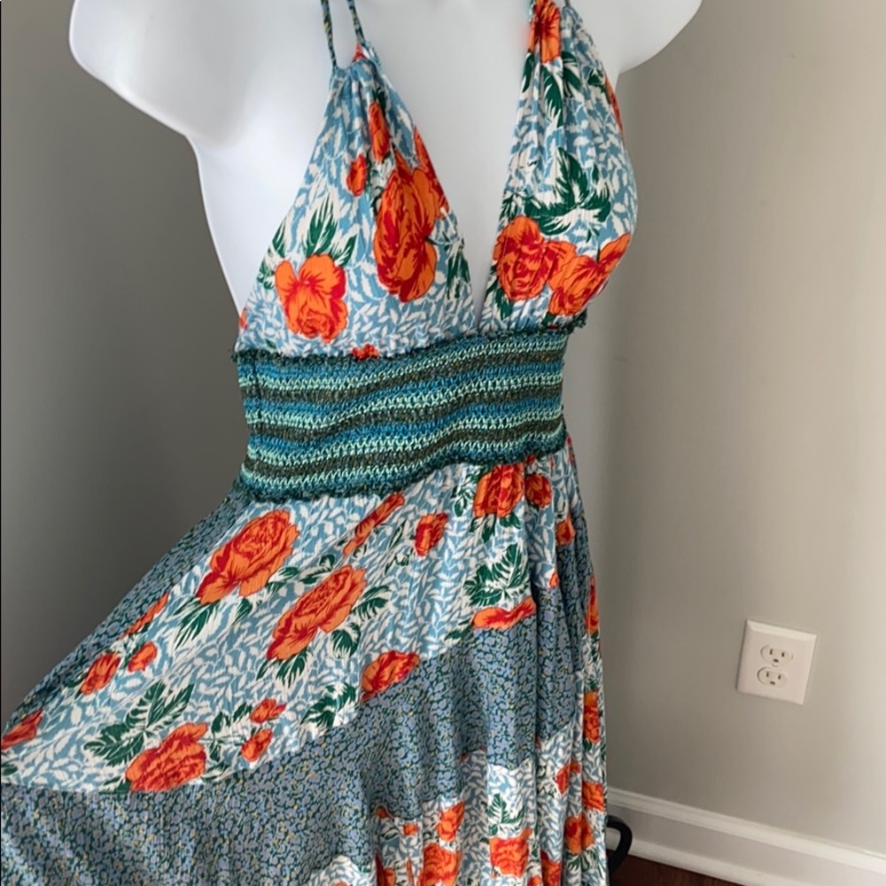 Free People Gabriela Halter Dress V-Neck Hem Dress - Picture 7 of 10